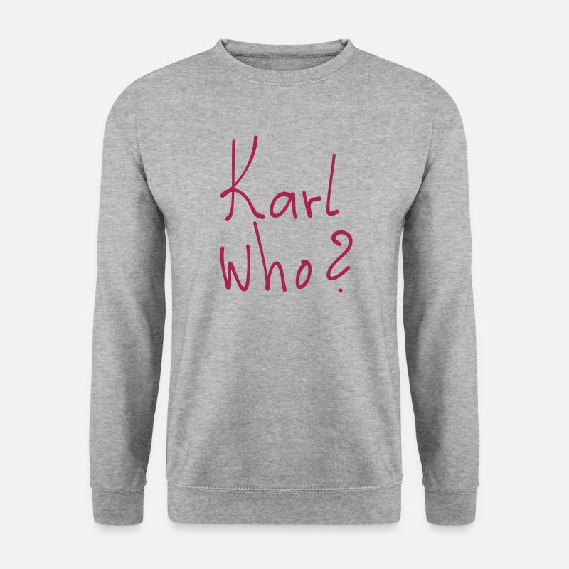 karl who? - Unisex Pullover - Weißgrau meliert
