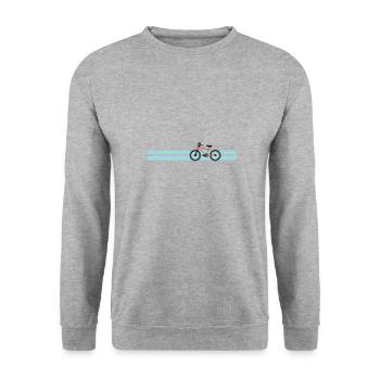 Fahrrad - Unisex Pullover - Weißgrau meliert - Vorne - Alina (178cm) & Michal (187cm)