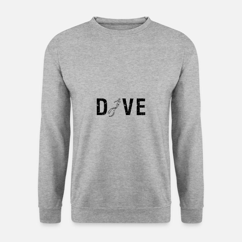 DIVE - diver - Unisex Sweatshirt - salt & pepper