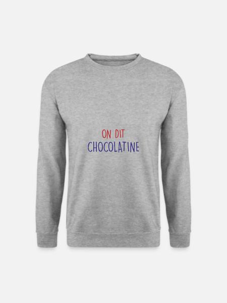 on dit chocolatine - Sweat-shirt Unisexe - gris chiné