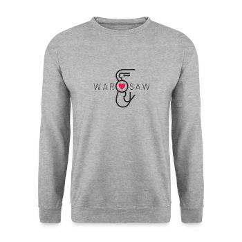 Sirène de Varsovie - Sweat-shirt Unisexe - gris chiné - Devant - Alina (178cm) & Michal (187cm)