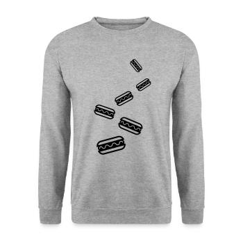 Burrito Icon - Unisex Sweatshirt - salt & pepper - Front - Alina (178cm) & Michal (187cm)