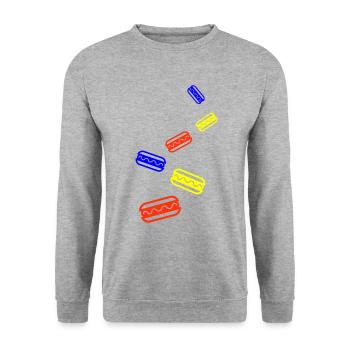 Burrito Icon - Unisex Sweatshirt - salt & pepper - Front - Alina (178cm) & Michal (187cm)