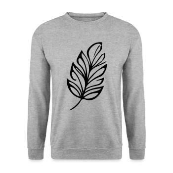 Leaf Ecology - Unisex Sweatshirt - salt & pepper - Front - Alina (178cm) & Michal (187cm)