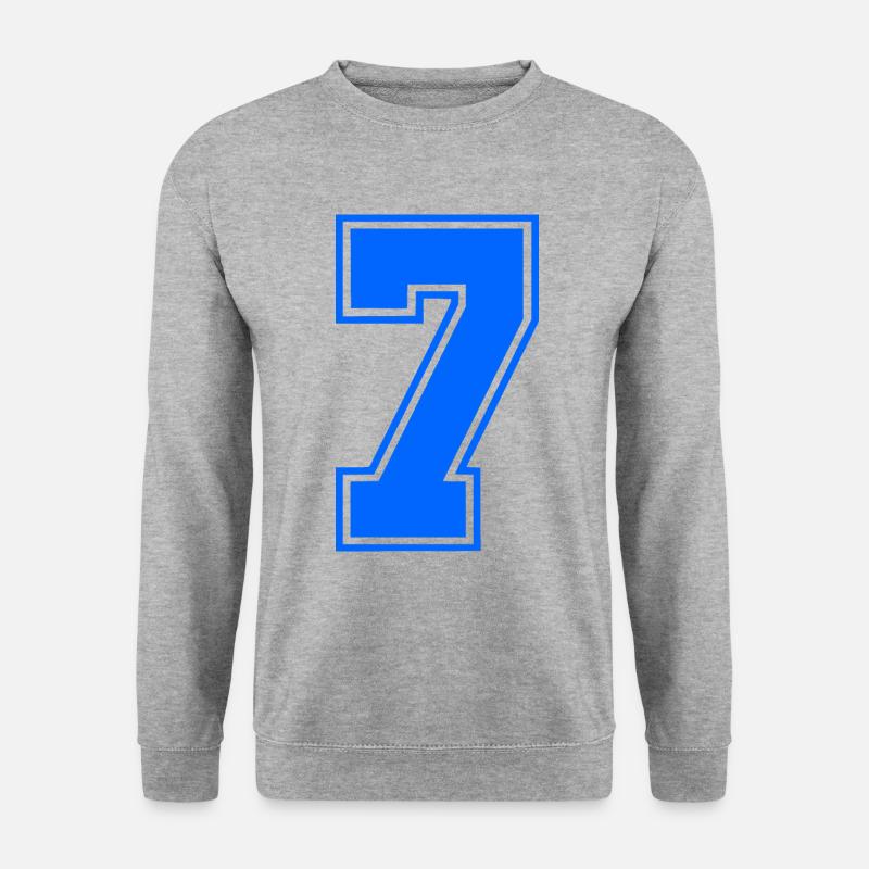 7 - Unisex Pullover - Weißgrau meliert