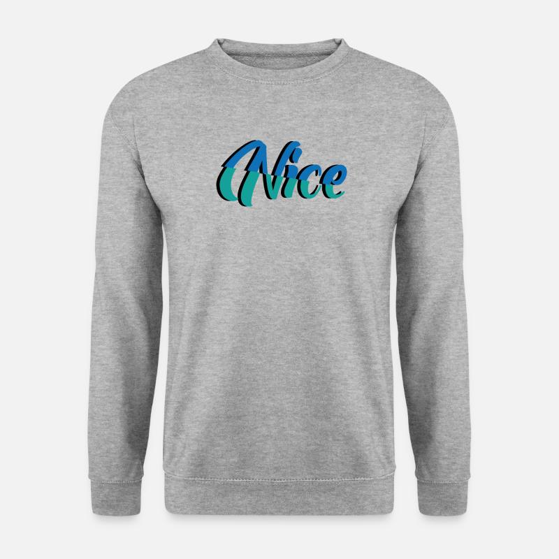 Nice - Unisex Pullover - Weißgrau meliert
