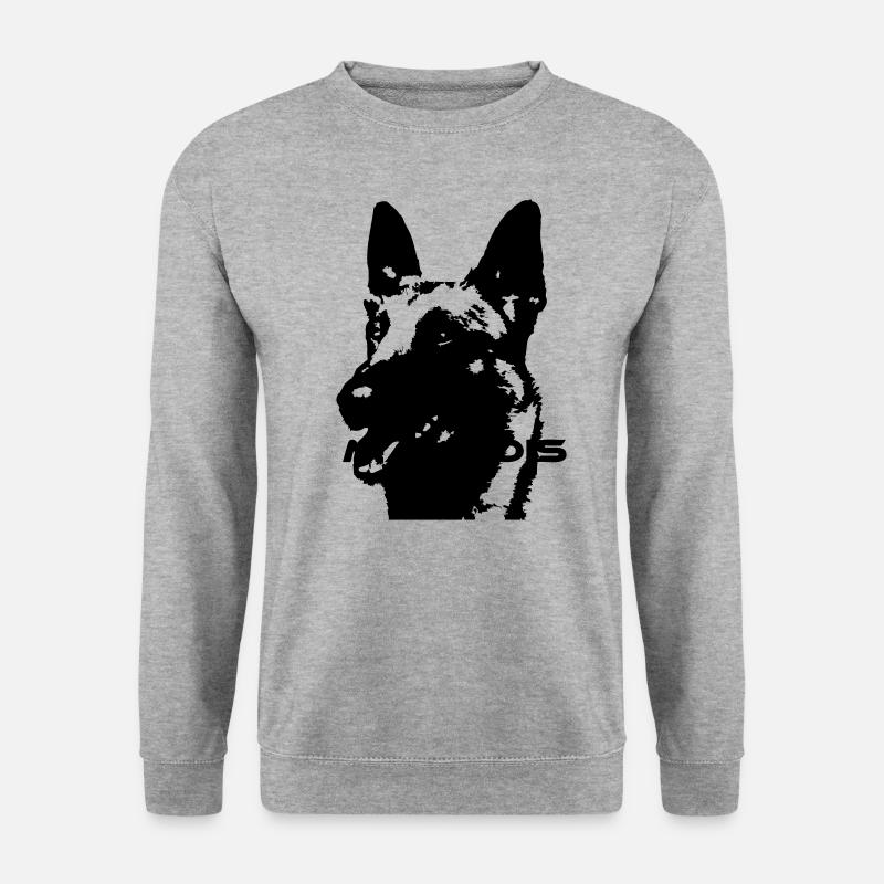 Malinois - Unisex Pullover - Weißgrau meliert