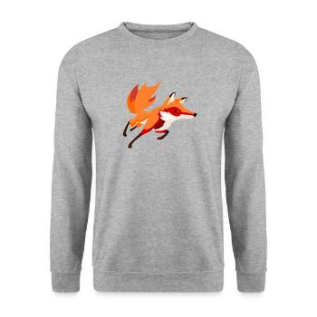 renard - Sweat-shirt Unisexe - gris chiné - Devant - Alina (178cm) & Michal (187cm)