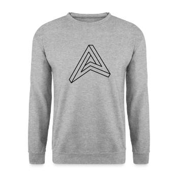 impossible chiffre Hipster géométrie triangle Escher - Sweat-shirt Unisexe - gris chiné - Devant - Alina (178cm) & Michal (187cm)