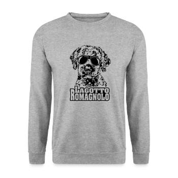 LAGOTTO ROMAGNOLO cool lunettes de soleil chien chien - Sweat-shirt Unisexe - gris chiné - Devant - Alina (178cm) & Michal (187cm)