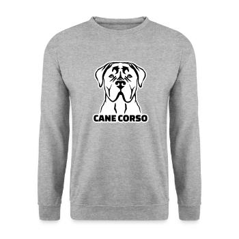 Cane Corso - Sweat-shirt Unisexe - gris chiné - Devant - Alina (178cm) & Michal (187cm)