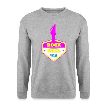 ROCK 'N' ROLL SINCE 1980 - Unisex Sweatshirt - salt & pepper - Front - Alina (178cm) & Michal (187cm)