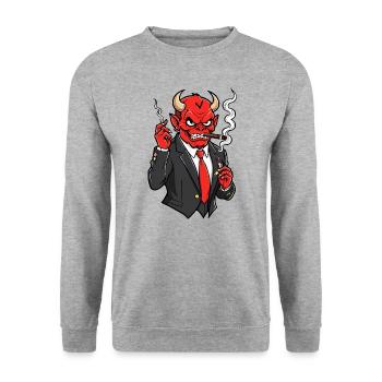 Red Devil - Unisex Sweatshirt - salt & pepper - Front - Alina (178cm) & Michal (187cm)