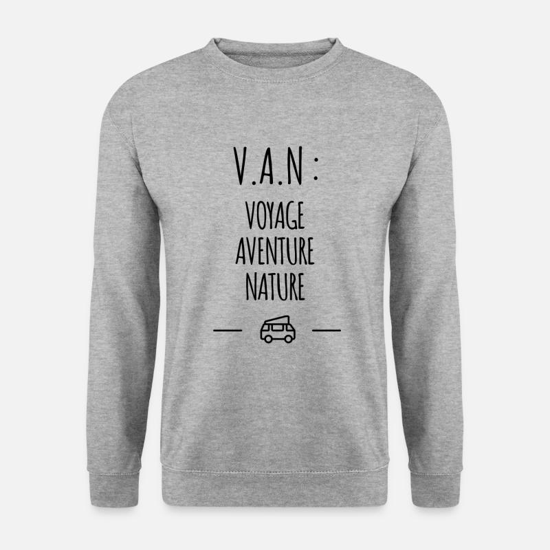 V.A.N. : Voyage Aventure Nature - Sweat-shirt Unisexe - gris chiné