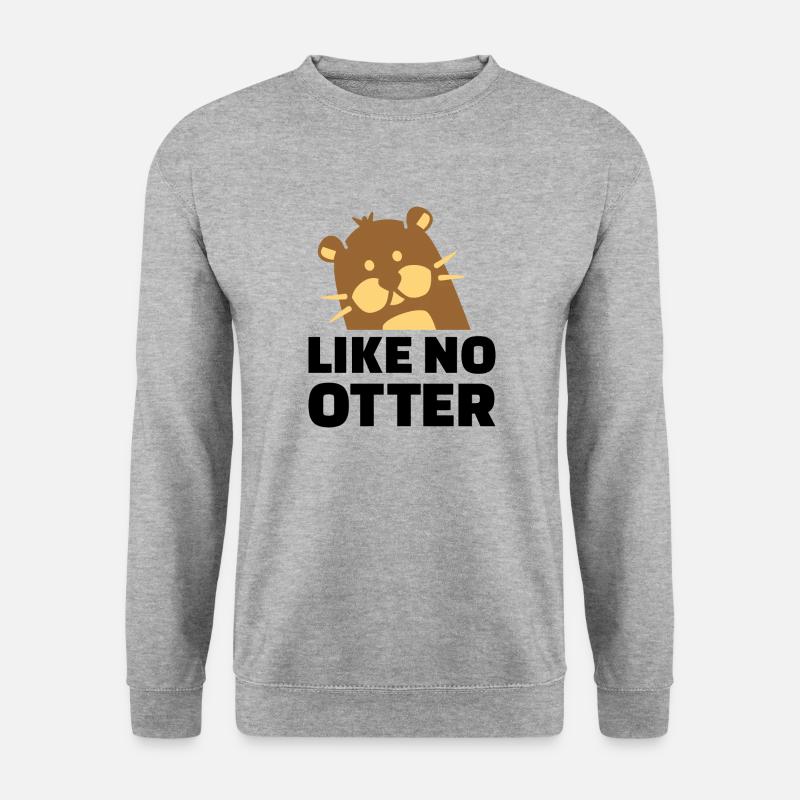 Otter - Unisex Pullover - Weißgrau meliert