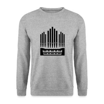 Organ - Unisex Sweatshirt - salt & pepper - Front - Alina (178cm) & Michal (187cm)