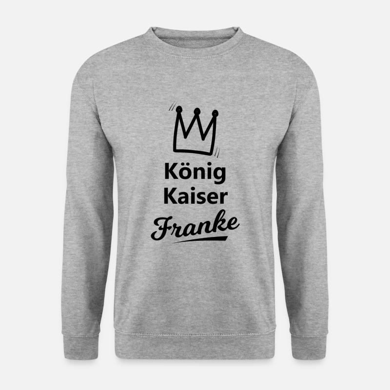 Der König der Franken - Unisex Pullover - Weißgrau meliert