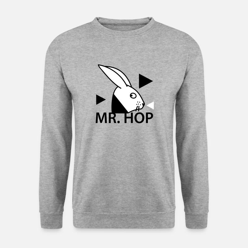 Mister Hop - Unisex Pullover - Weißgrau meliert