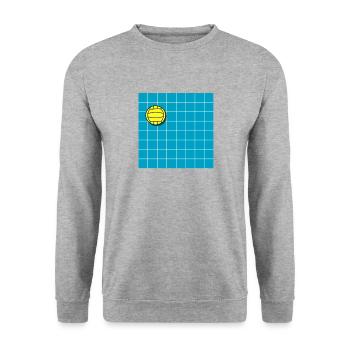 Wasserball - Unisex Pullover - Weißgrau meliert - Vorne - Alina (178cm) & Michal (187cm)