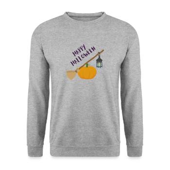 Happy Halloween 2 - Unisex Sweatshirt - salt & pepper - Front - Alina (178cm) & Michal (187cm)