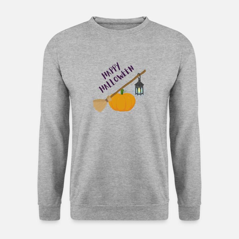 Happy Halloween 2 - Unisex Pullover - Weißgrau meliert