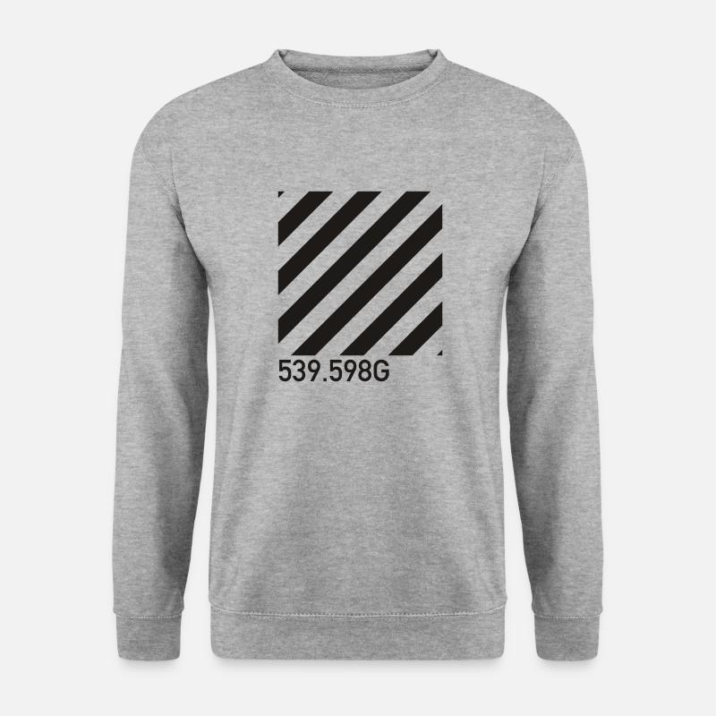 caution - Unisex Pullover - Weißgrau meliert