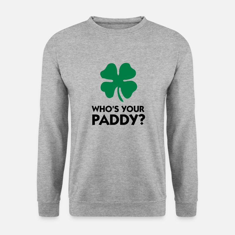 Wer ist dein Paddy? - Unisex Pullover - Weißgrau meliert