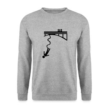 Bungee jumping - Unisex Sweatshirt - salt & pepper - Front - Alina (178cm) & Michal (187cm)