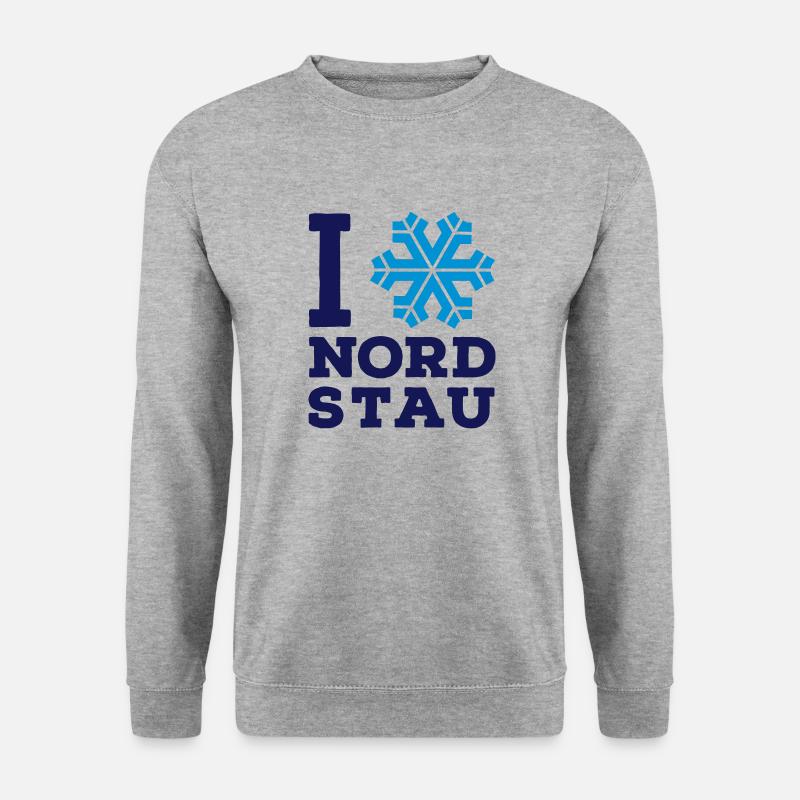 Nordstau 2farbig - Unisex Pullover - Weißgrau meliert