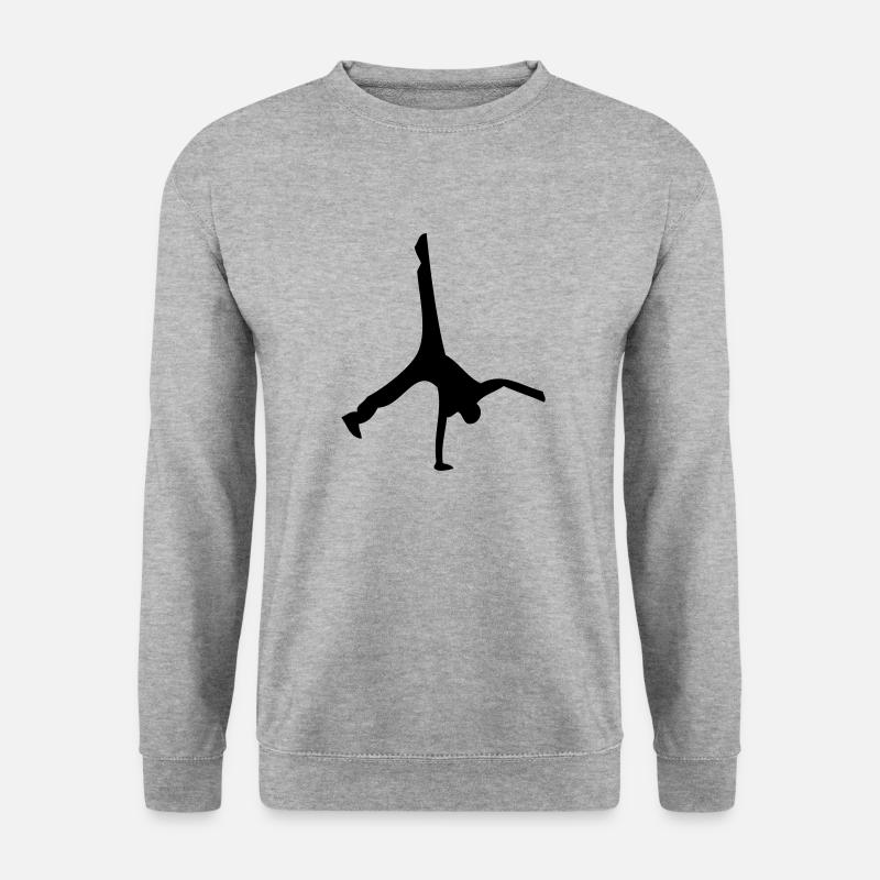handstand - Unisex Pullover - Weißgrau meliert