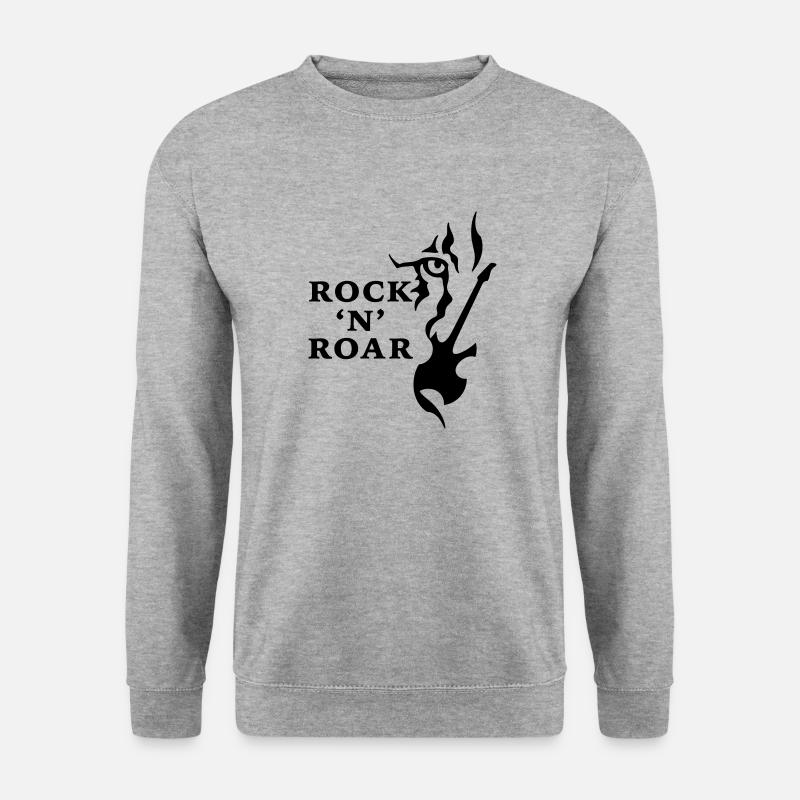 Rock & Roar (monochrome) - Unisex Pullover - Weißgrau meliert