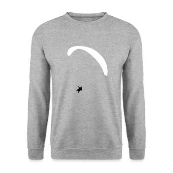 Gleitschirm - Unisex Pullover - Weißgrau meliert - Vorne - Alina (178cm) & Michal (187cm)