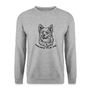 375 Harzer Fuchs - Unisex Pullover - Weißgrau meliert - Vorne - Alina (178cm) & Michal (187cm)