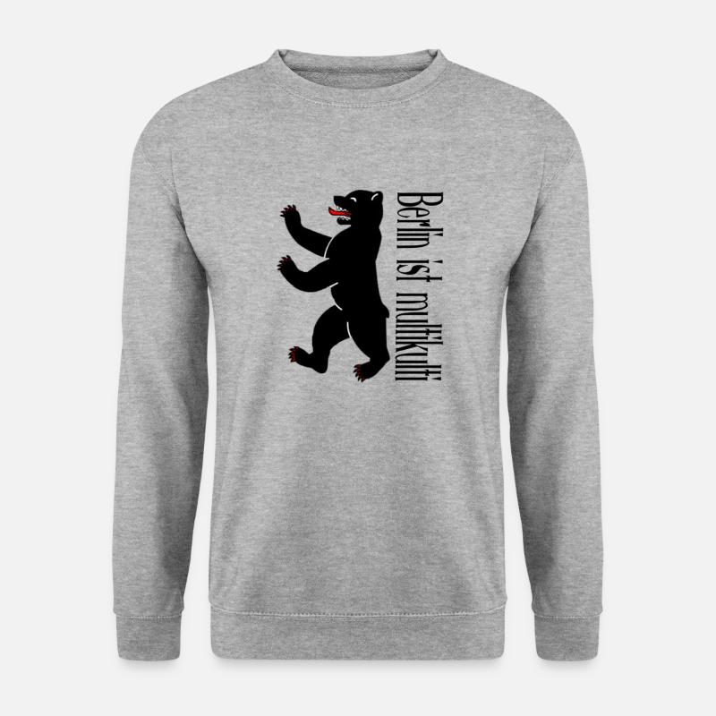 Berlin is multicultural, gift idea - Unisex Sweatshirt - salt & pepper
