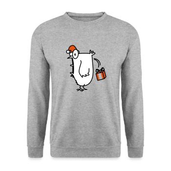 poussin de noël poulet de noël - Sweat-shirt Unisexe - gris chiné - Devant - Alina (178cm) & Michal (187cm)