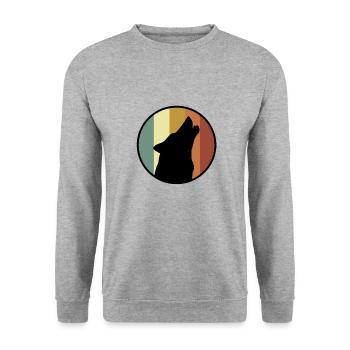 Wolf - Sweat-shirt Unisexe - gris chiné - Devant - Alina (178cm) & Michal (187cm)