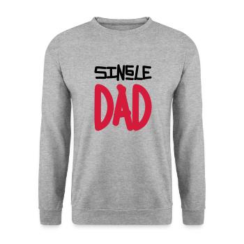 Single Dad - Unisex Sweatshirt - salt & pepper - Front - Alina (178cm) & Michal (187cm)