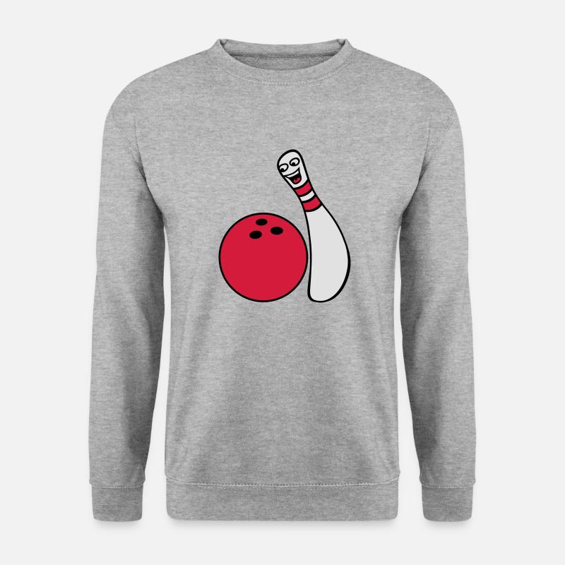 Cheeky Comic Bowling Pin - Sweat-shirt Unisexe - gris chiné
