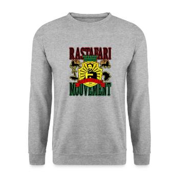 rastafari mouvement ethiopia - Sweat-shirt Unisexe - gris chiné - Devant - Alina (178cm) & Michal (187cm)