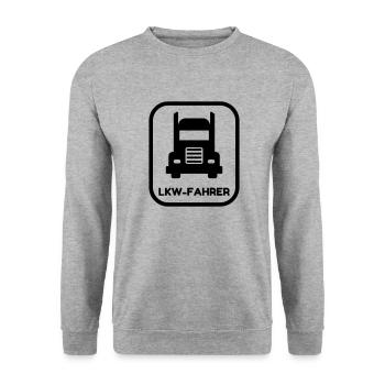 Routier / Chauffeur Poids-lourd / Camion / - Sweat-shirt Unisexe - gris chiné - Devant - Alina (178cm) & Michal (187cm)