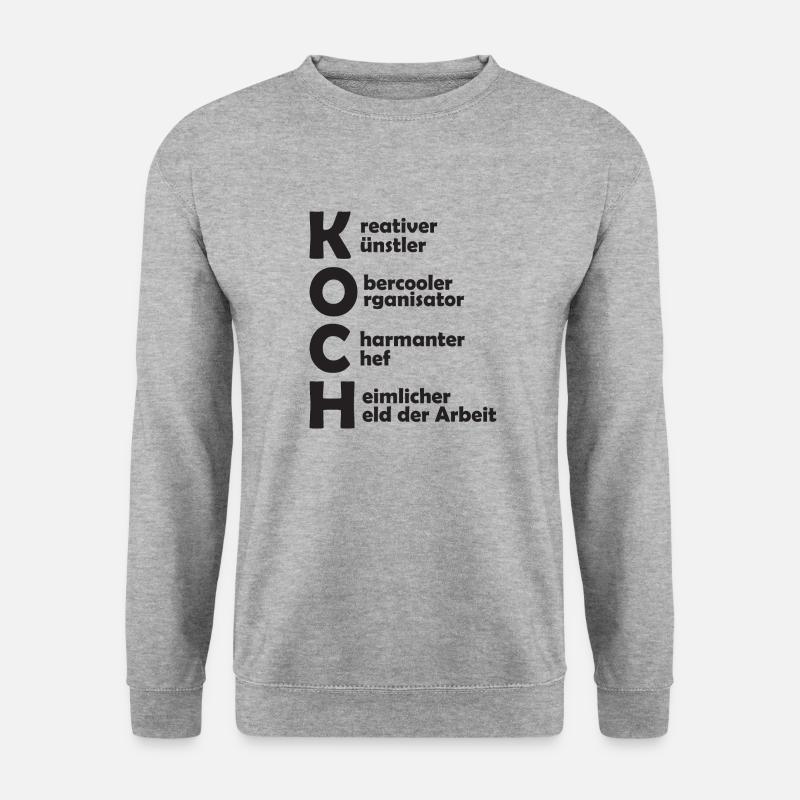 Koch Definition - Unisex Pullover - Weißgrau meliert