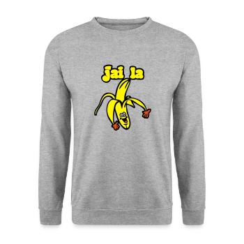 j'ai la banane humour citation - Sweat-shirt Unisexe - gris chiné - Devant - Alina (178cm) & Michal (187cm)