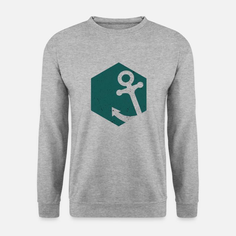 Polygon Anker - Unisex Pullover - Weißgrau meliert