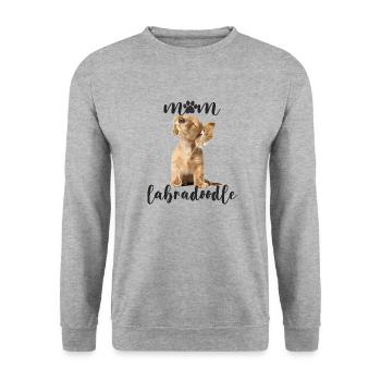Mom labradoodle - Unisex Sweatshirt - salt & pepper - Front - Alina (178cm) & Michal (187cm)