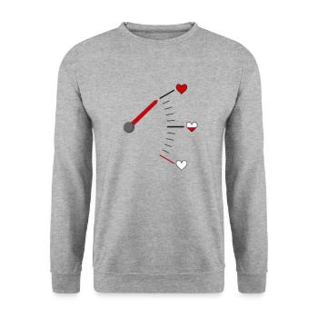 Love gauge - Unisex Sweatshirt - salt & pepper - Front - Alina (178cm) & Michal (187cm)