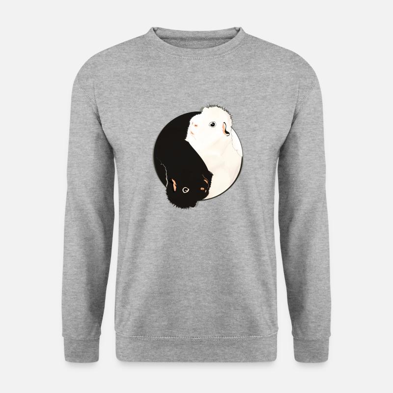 Yin & Yang Meerschweinchen - Unisex Pullover - Weißgrau meliert