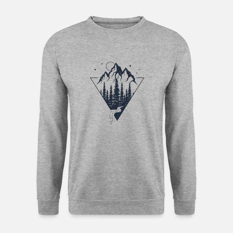 Erkunden Sie The Would And Climb - Unisex Pullover - Weißgrau meliert