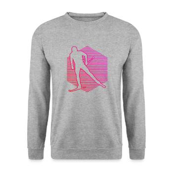 Ski de fond Classique Ski de fond féminin Patinage - Sweat-shirt Unisexe - gris chiné - Devant - Alina (178cm) & Michal (187cm)