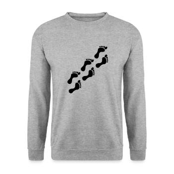 Empreintes - Sweat-shirt Unisexe - gris chiné - Devant - Alina (178cm) & Michal (187cm)