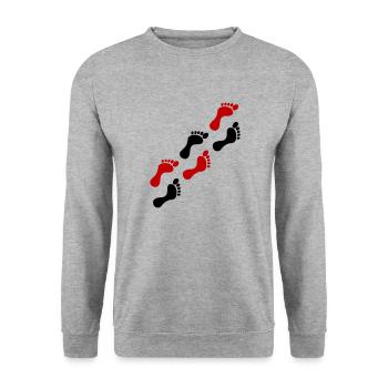 Empreintes - Sweat-shirt Unisexe - gris chiné - Devant - Alina (178cm) & Michal (187cm)